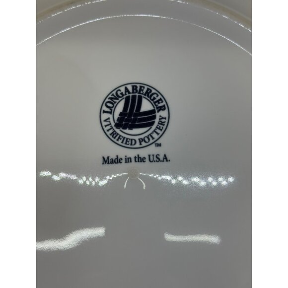 Longaberger USA Hand Painted Welcome Home Round Platter Red White & Blue - Picture 2 of 5